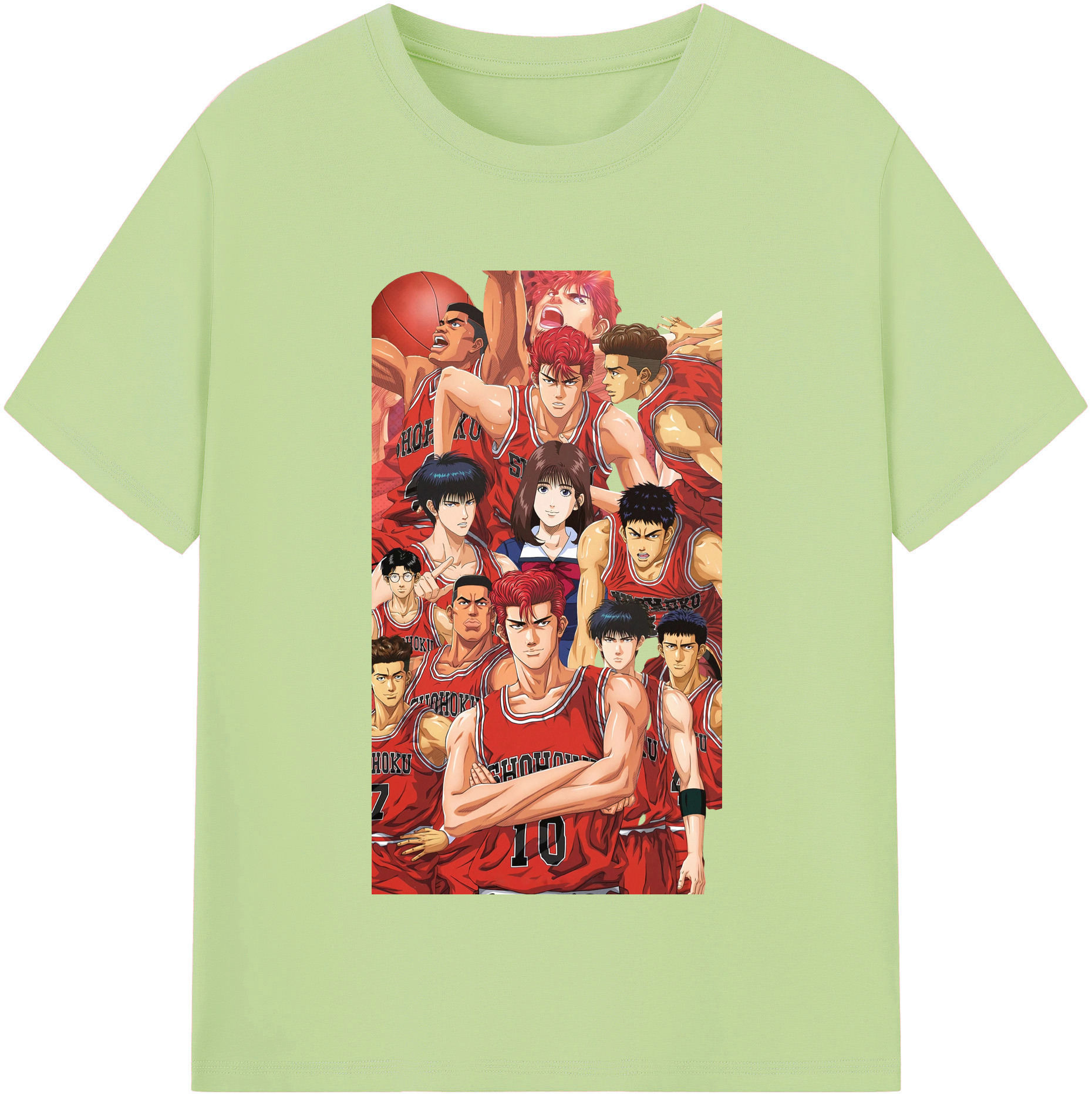 SLAM DUNK／スラムダンク 綿100％半袖Tシャツ（フロントプリント）